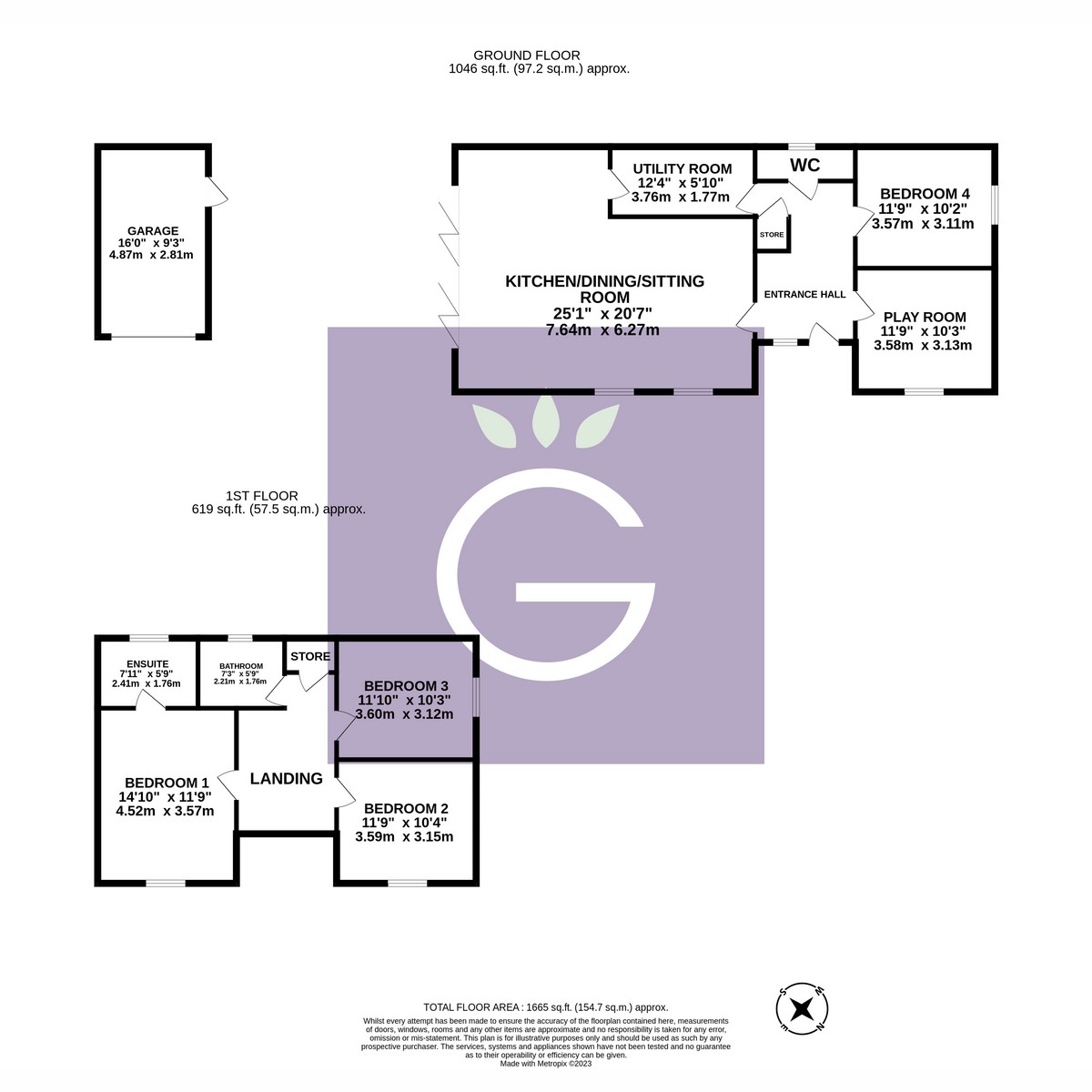 Floorplan for Garde Road, Reading, RG4