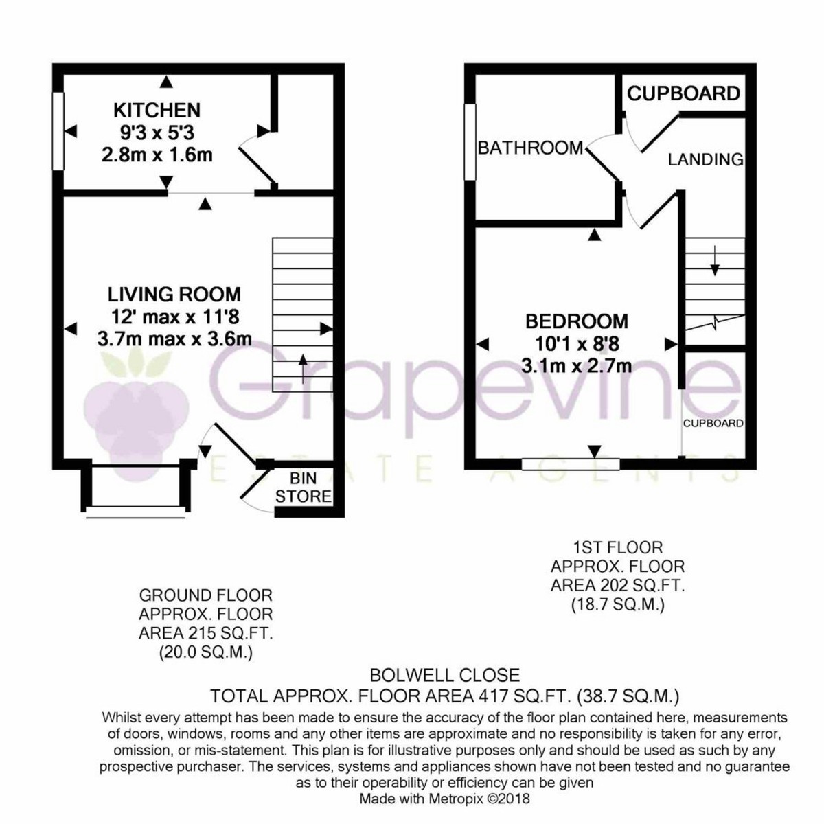 Floorplan for Bolwell Close, Twyford, RG10