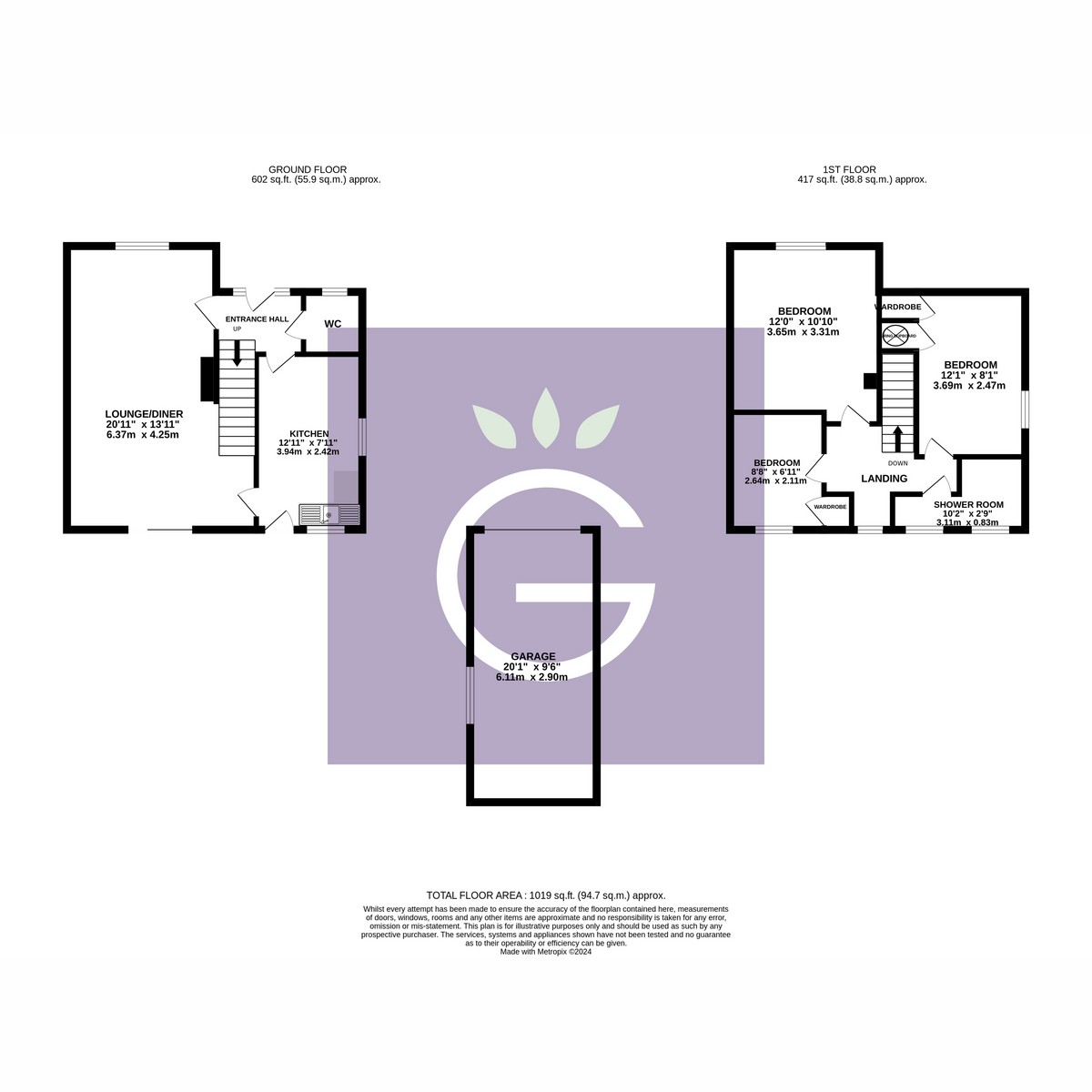 Floorplan for Haddon Drive, Woodley, RG5