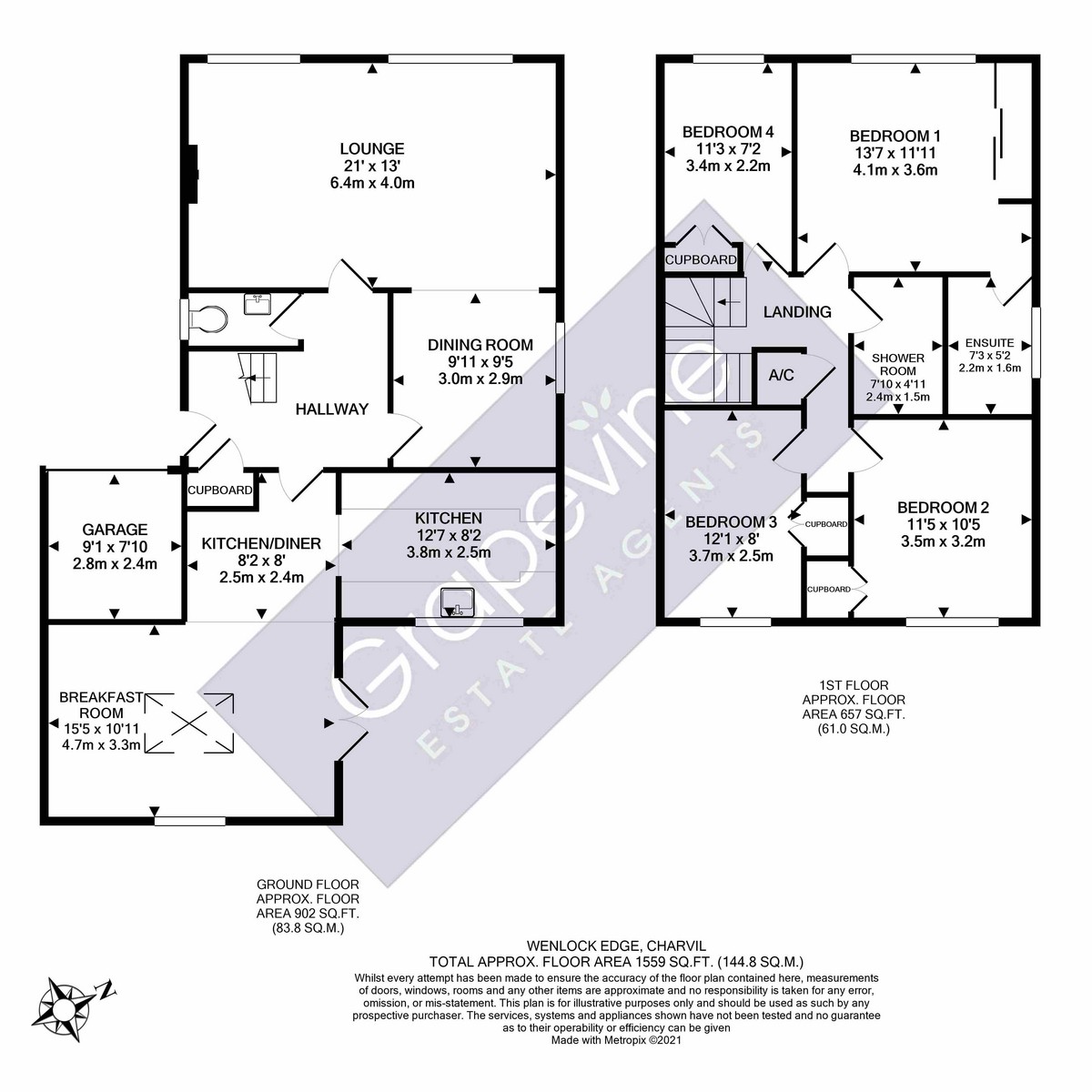 Floorplan for Wenlock Edge, Charvil, RG10