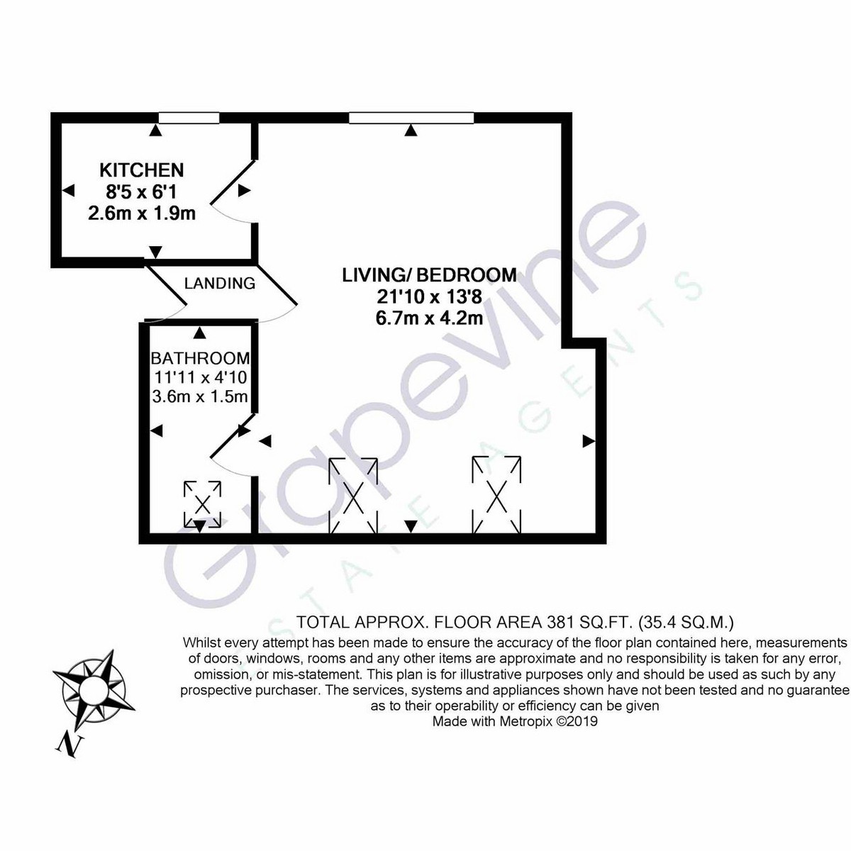 Floorplan for Hartland Court, Hartland Road, RG2