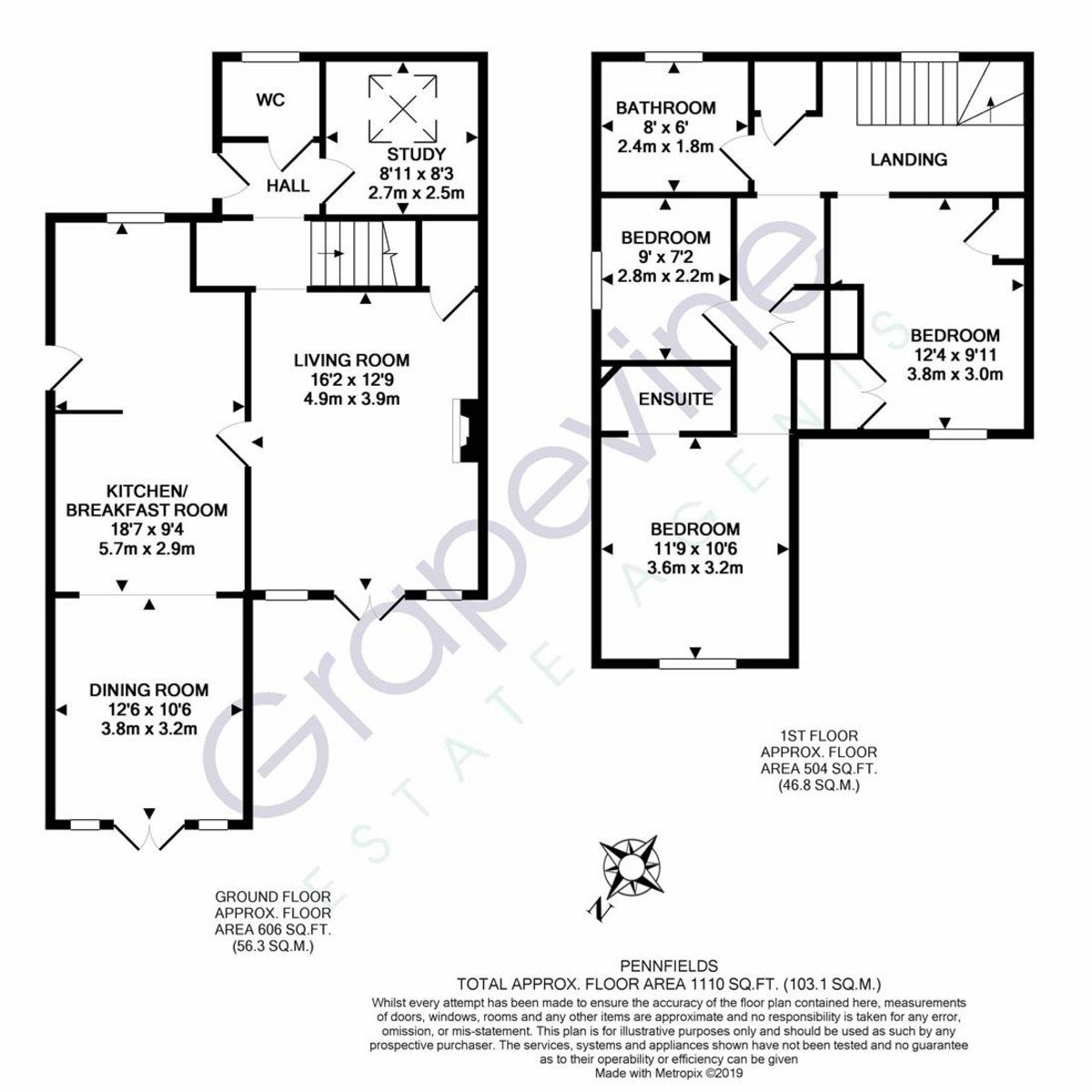 Floorplan for Pennfields Ruscombe, Ruscombe, RG10