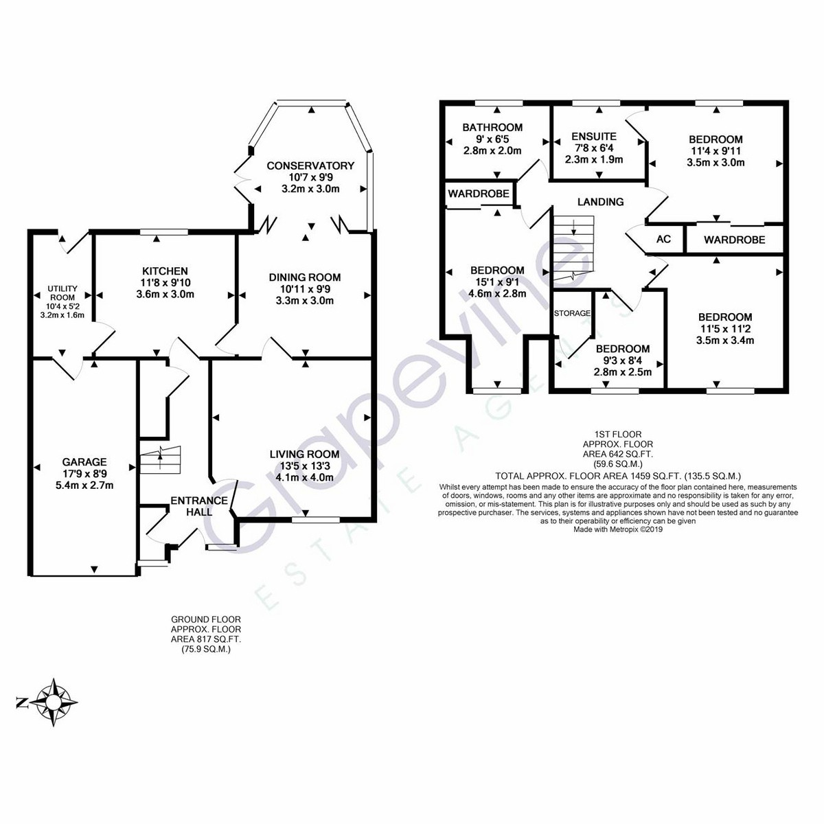 Floorplan for The Hawthorns, Charvil, RG10