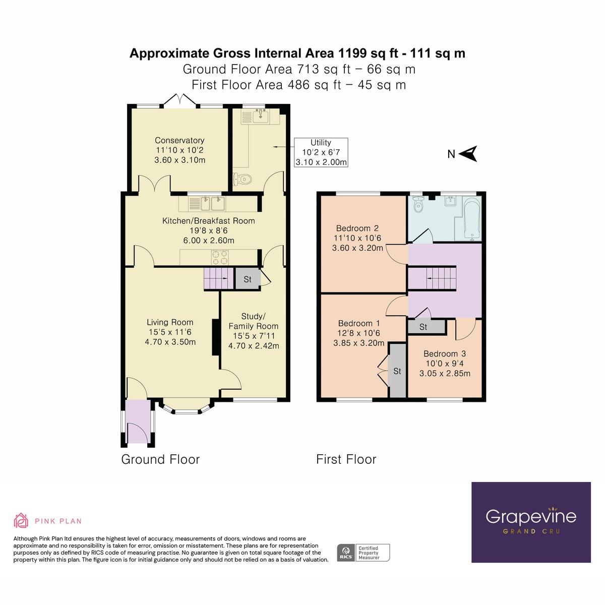 Floorplan for Fairwater Drive, Woodley, RG5