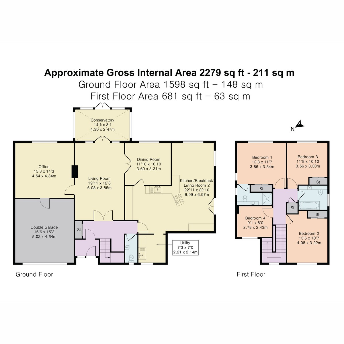 Floorplan for Oregon Avenue, Tilehurst, Reading