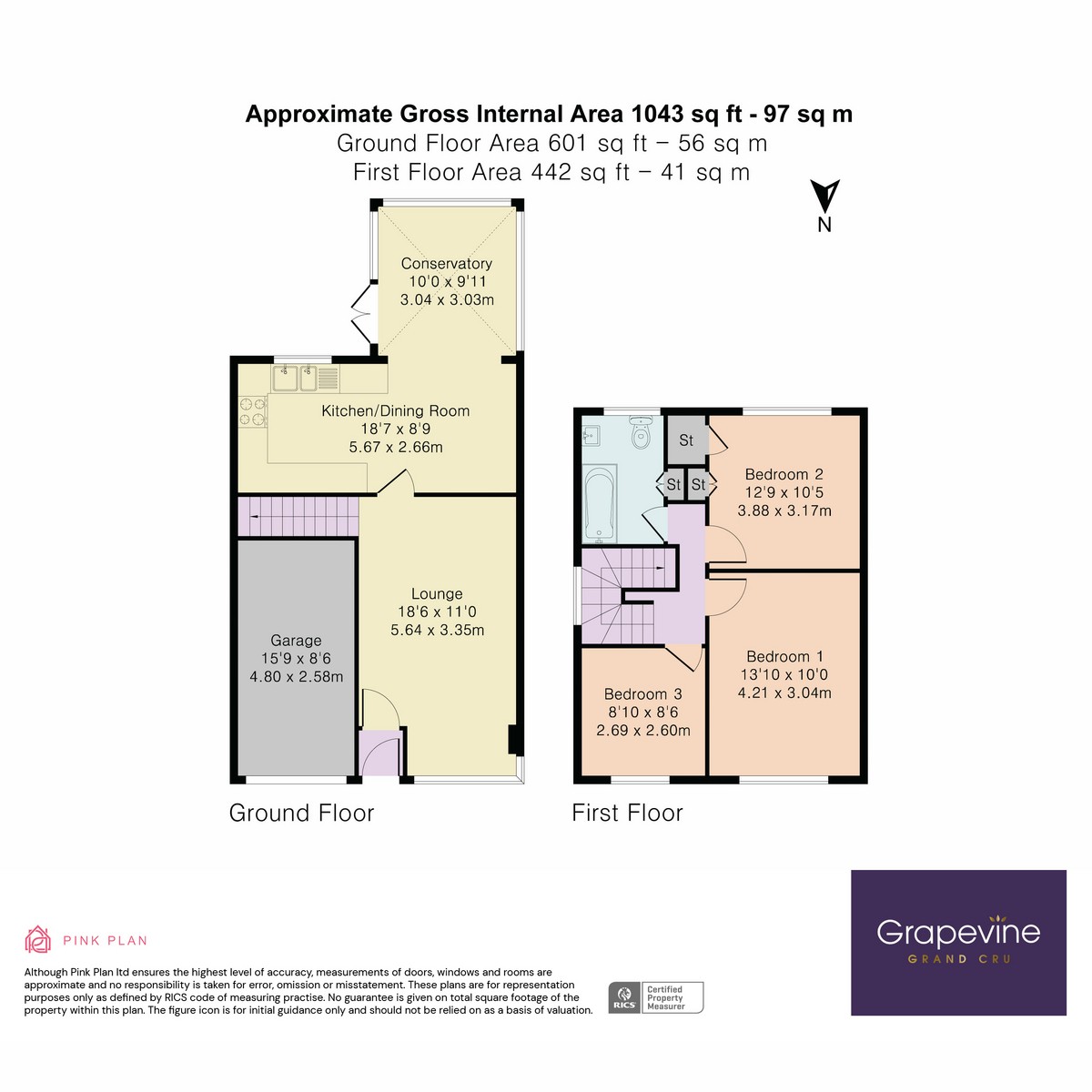 Floorplan for Herald Way, Woodley, RG5