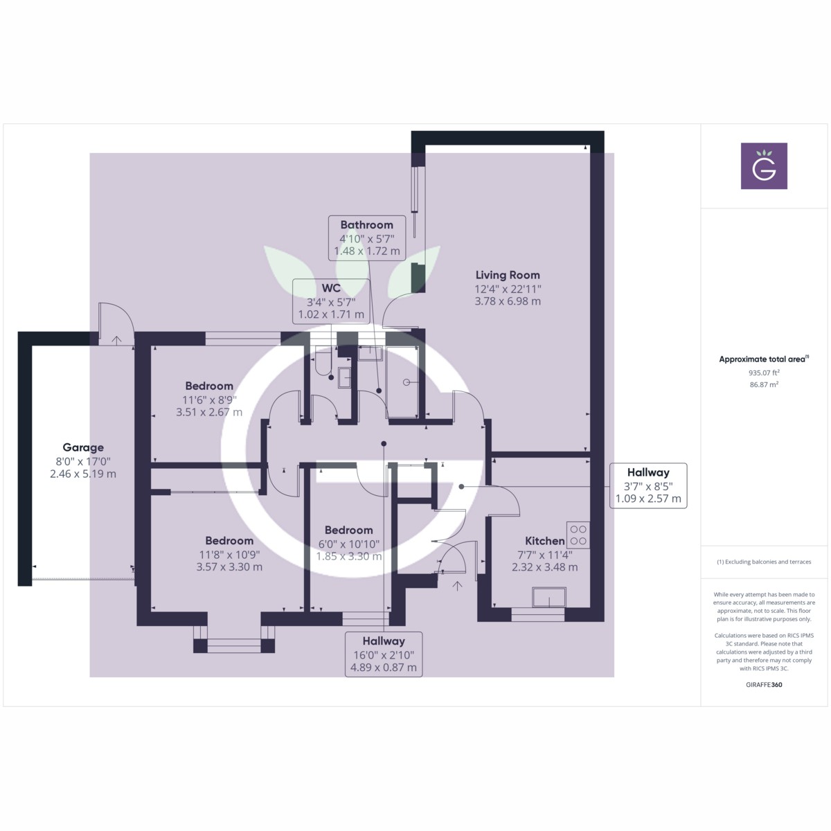 Floorplan for Mace Close, Earley, Reading